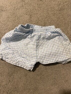 Light Blue Gingham Kids' Shorts